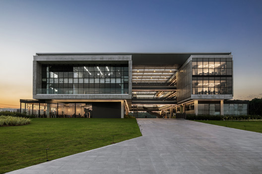 Modern technology park building — illustrative image