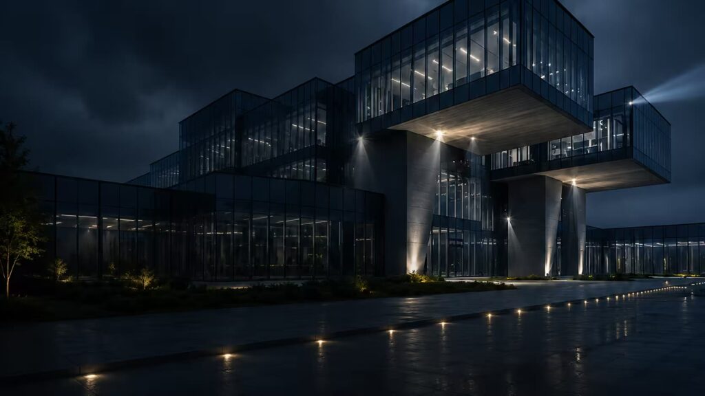 Official night-time visualisation of CBD Bab District, Lahore
